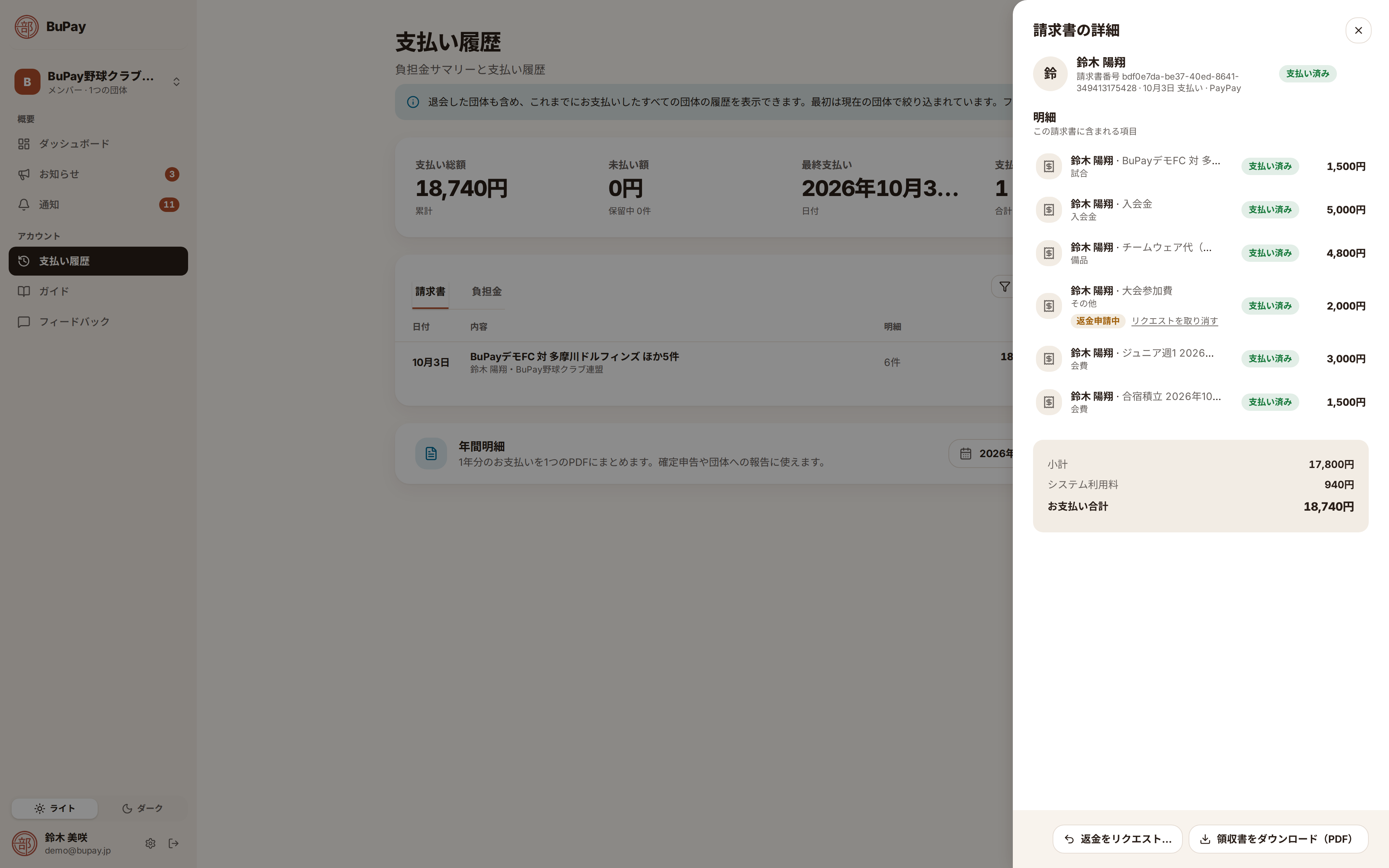 返金申請中